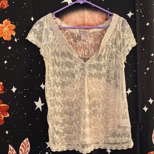 Sheer lace top